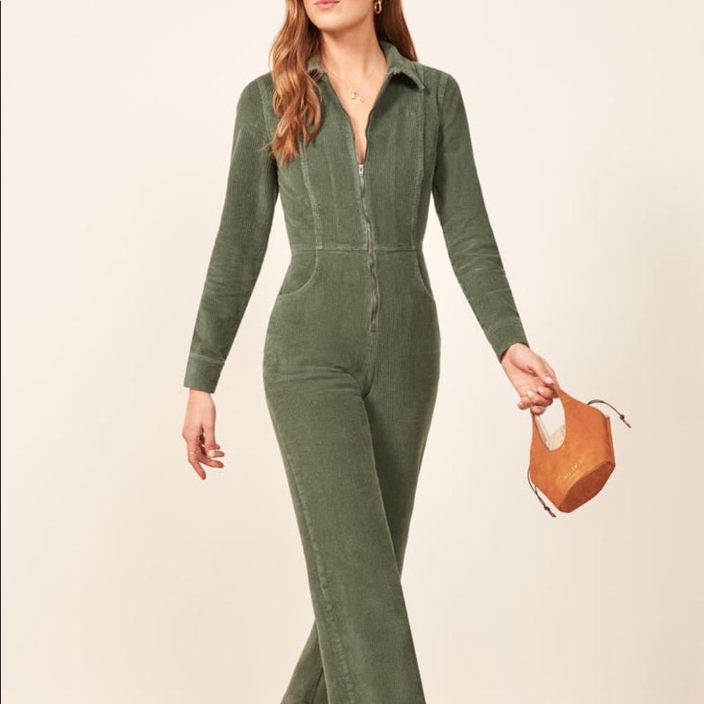 Reformation Carolina Corduroy Jumpsuit - 4